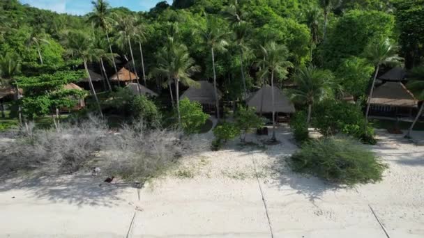 Vista Aérea Haad Tien Beach Bahía Tiburones Koh Tao Tailandia — Vídeos de Stock