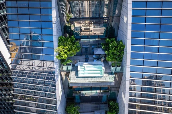 Вид Воздуха Ploenchit Дороги Центре Бангкока Финансовый Район Бизнес Центр — стоковое фото
