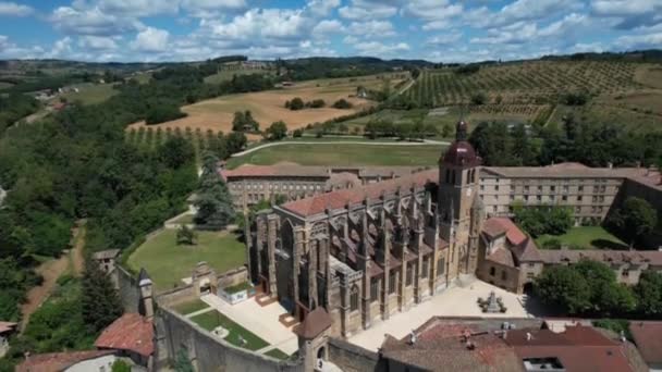Αεροφωτογραφία Του Αγίου Αντωνίου Του Αγίου Αντωνίου Abbaye Στο Vercors — Αρχείο Βίντεο