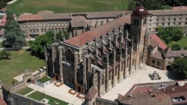Vue Aérienne Saint Antoine Abbaye Dans Vercors Isère Auvergne Rhône — Video