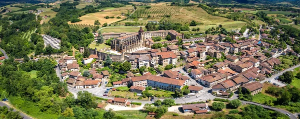 Aerial View Anthony Saint Antoine Abbaye Vercors Isere Auvergne Rhone — Stock Photo, Image
