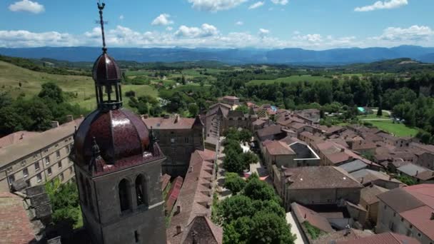 Luchtfoto Van Anthony Saint Antoine Abbaye Vercors Isere Auvergne Rhone — Stockvideo