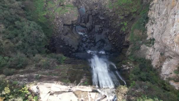 非洲豪威克的卡克洛夫瀑布的空中景观 — 图库视频影像