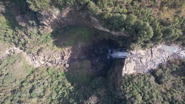 Vista Aérea Das Cataratas Karkloof Howick África Sul África — Vídeo de Stock