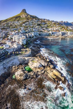 Aerial View of Sea Point in Cape Town, western Cape, South Africa, Africa clipart