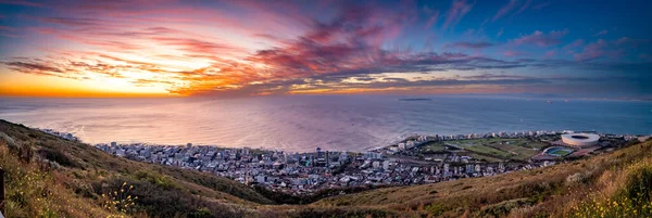 Сигнал Хилл Вид Закат Над Кейптауном Западной Кейптауне Южная Африка — стоковое фото