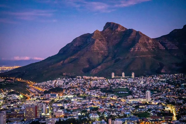 Signaal Hill Zonsondergang Uitkijkpunt Kaapstad West Kaap Zuid Afrika Hoge — Stockfoto