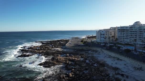 Aerial View Sea Point Fokvárosban Fokváros Nyugati Részén Dél Afrika — Stock videók