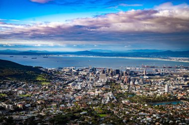 Güneş batarken Cape Town 'da Kloof Corner yürüyüşü manzarası, batı Cape, Güney Afrika, Afrika