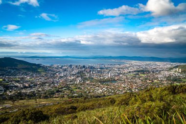 Güneş batarken Cape Town 'da Kloof Corner yürüyüşü manzarası, batı Cape, Güney Afrika, Afrika