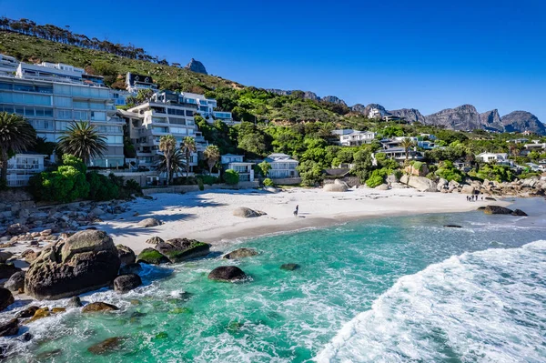 stock image Aerial view of Clifton beach in Cape Town, Western Cape, South Africa, Africa