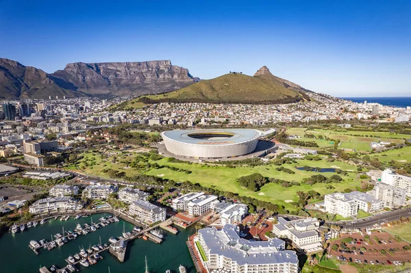Luftaufnahme Des Kapstadt Stadions Kaapstad Stadion Green Point Westkap Südafrika Stockfoto