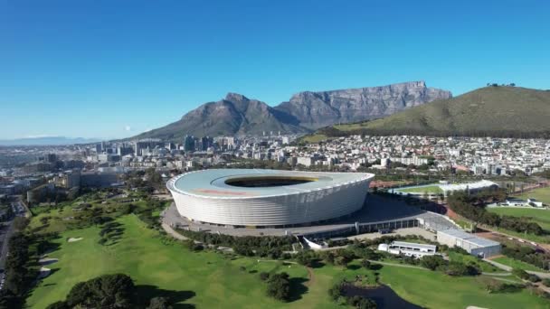 Légi Kilátás Cape Town Stadium Kaapstad Stadion Green Point Nyugat — Stock videók