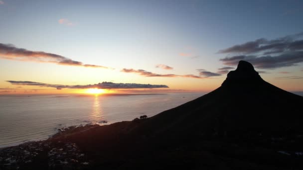 Widok Lotu Ptaka Kloof Corner Zachodzie Słońca Kapsztadzie Przylądek Zachodni — Wideo stockowe