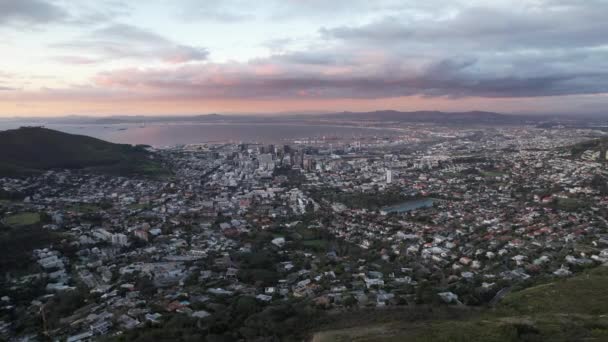 Kilátás Táborok Öböl Kloof Corner Túra Naplementekor Cape Town Nyugat — Stock videók
