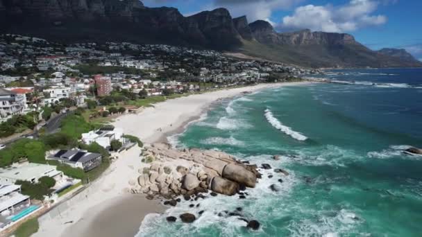 Vista Aérea Bahía Camps Ciudad Del Cabo Cabo Occidental Sudáfrica — Vídeos de Stock