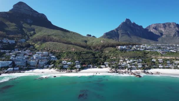 Letecký Pohled Pláž Clifton Kapském Městě Západním Kapsku Jihoafrické Republice — Stock video
