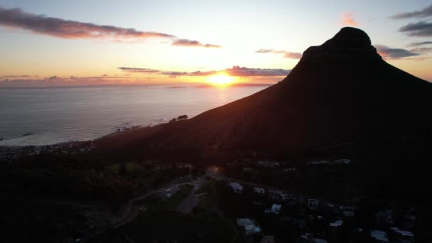 Vista Aérea Kloof Corner Hike Sunset Cape Town Western Cape — Vídeo de Stock