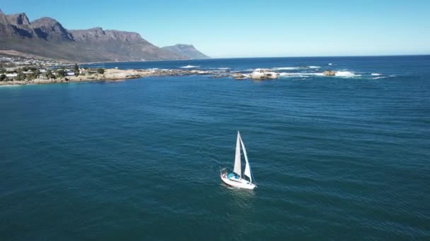 Vista Aérea Playa Clifton Ciudad Del Cabo Cabo Occidental Sudáfrica — Vídeos de Stock