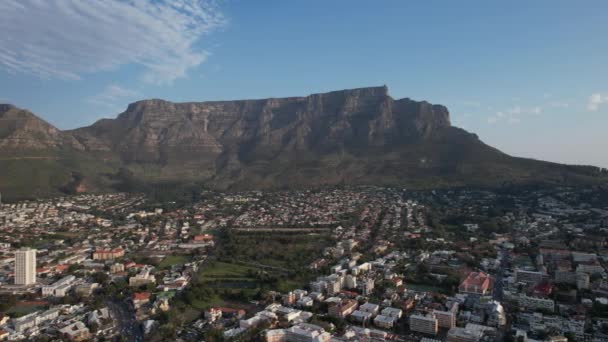 Вид Воздуха Центр Кейптауна Восходе Солнца Западном Кейпе Южная Африка — стоковое видео