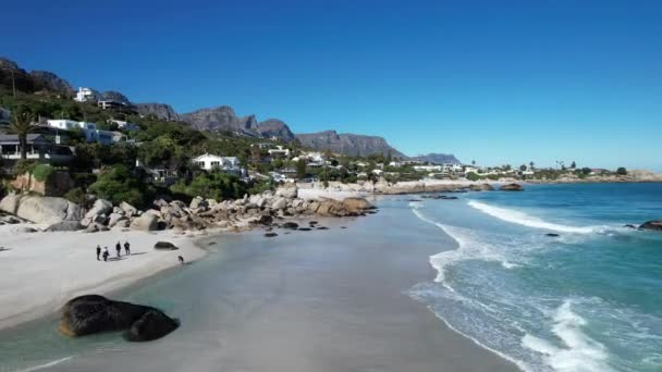 Вид Воздуха Пляж Клифтон Кейптауне Западная Кейп Южная Африка Африка — стоковое видео