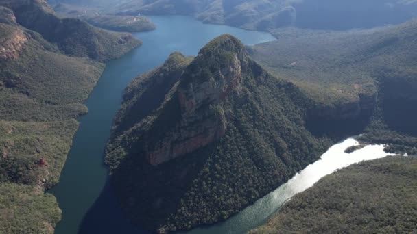 Vistas Aéreas Del Cañón Del Río Blyde Los Tres Rondavels — Vídeos de Stock