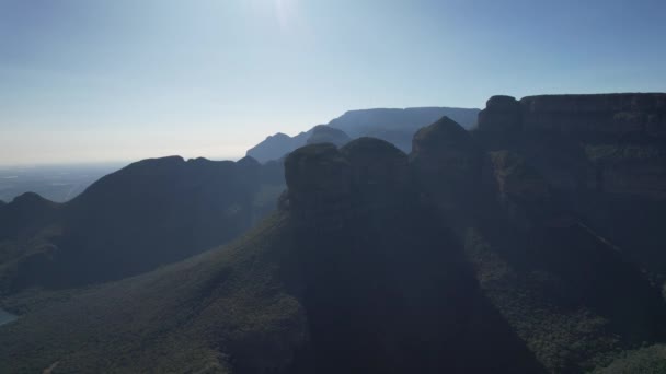 Veduta Aerea Del Blyde River Canyon Dei Tre Rondavels Graskop — Video Stock