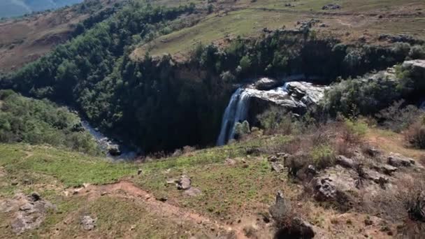 Vista Aérea Das Cataratas Lisboa Graskop Mpumalanga África Sul África — Vídeo de Stock
