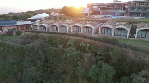 Flygfoto Över Toppen Berget Vid Solnedgången Graskop Sydafrika Afrika — Stockvideo