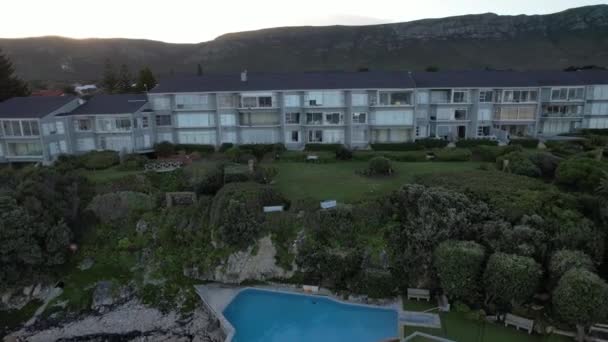Letecký Pohled Pobřeží Hermanusu Západní Mys Jihoafrická Republika Afrika — Stock video