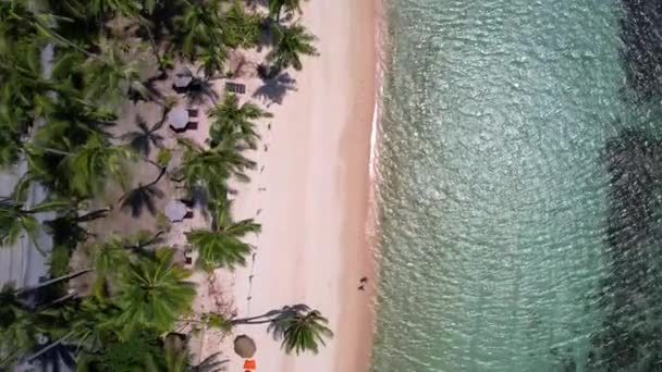 Luchtfoto Van Baan Tai Beach Het Noorden Van Koh Samui — Stockvideo