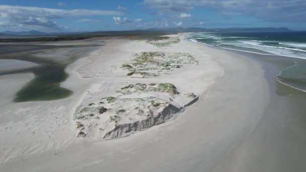 Luftaufnahme Vom Grotto Beach Hermanus Südafrika Afrika — Stockvideo
