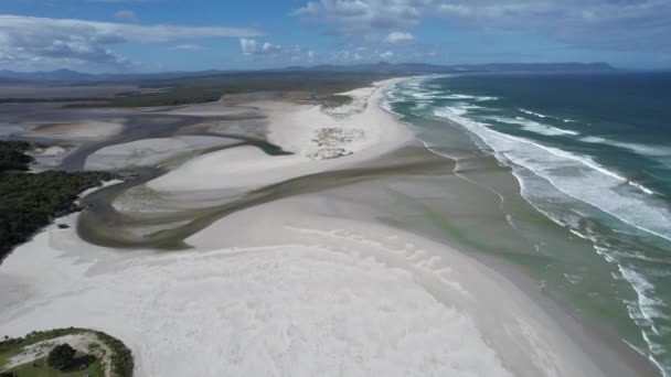 Letecký Pohled Pláž Grotto Hermanusu Jihoafrická Republika Afrika — Stock video