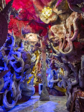 Wat Manewong ya da Maniwong tapınağı Nakhon Nayok, Tayland 'da. Yüksek kalite fotoğraf