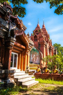 Wat Khao Angkhan tapınağı Buriram, Tayland. Yüksek kalite 3d illüstrasyon