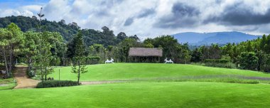 Çiçek bahçesi, Khao Yai 'deki Flora Parkı, Tayland, Güney Doğu Asya