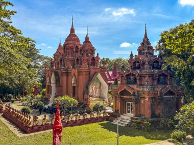 Wat Khao Angkhan tapınağı Buriram, Tayland. Yüksek kalite 3d illüstrasyon