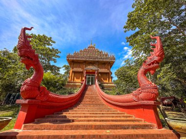 Wat Khao Angkhan tapınağı Buriram, Tayland. Yüksek kalite 3d illüstrasyon