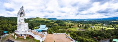 Wat Sa Nam Sai 'nin havadan görünüşü Khao Yai, Tayland, Güney Asya