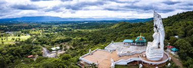 Wat Sa Nam Sai 'nin havadan görünüşü Khao Yai, Tayland, Güney Asya
