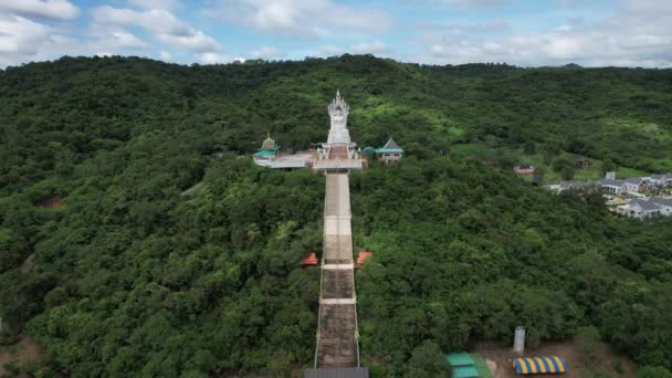 Wat Nam Sai Nin Havadan Görünüşü Khao Yai Tayland Güney — Stok video