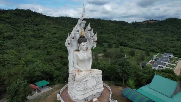 Wat Nam Sai Nin Havadan Görünüşü Khao Yai Tayland Güney — Stok video