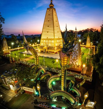 Wat Phra 'nın Ubon, Tayland, Güney Doğu Asya' daki Nong Bua manzarası.