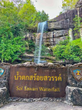 Ubon, Tayland 'da Soi Sawan Şelalesi. Yüksek kalite fotoğraf