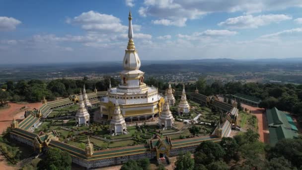 Phra Maha Chedi Chai Mongkhon Roi Tailandia Sudeste Asiático — Vídeos de Stock
