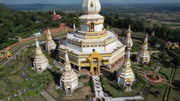 Phra Maha Chedi Chai Mongkhon Roi Tailândia Sudeste Asiático — Vídeo de Stock