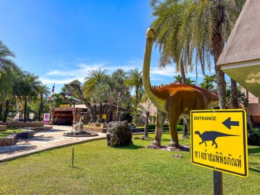 Kalasin, Tayland 'daki Sirindhorn Dinozor Müzesi. Yüksek kalite fotoğraf