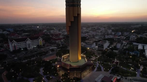 Tayland Güney Asya Daki Roi Kulesi Nin Havadan Görüntüsü — Stok video