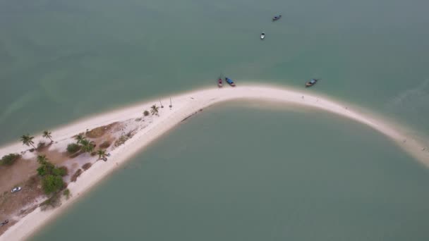 Вид Воздуха Пляж Лаем Хад Пханг Нга Таиланд Юго Восточная — стоковое видео