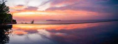 View of Cape Panwa beach at sunset, in Phuket, Thailand, south east Asia